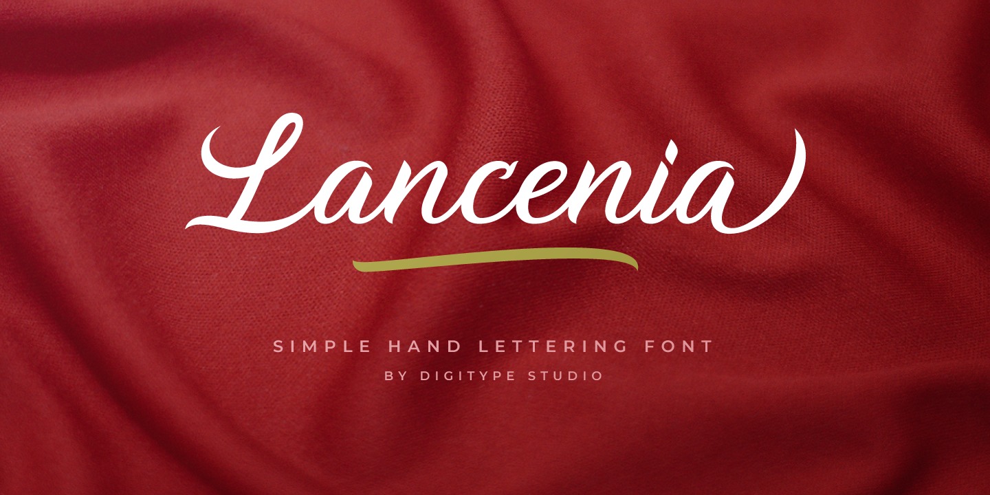 Пример шрифта Lancenia